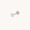 Flower Titanium Piercing Stud in Platinum-Astrid &amp; Miyu