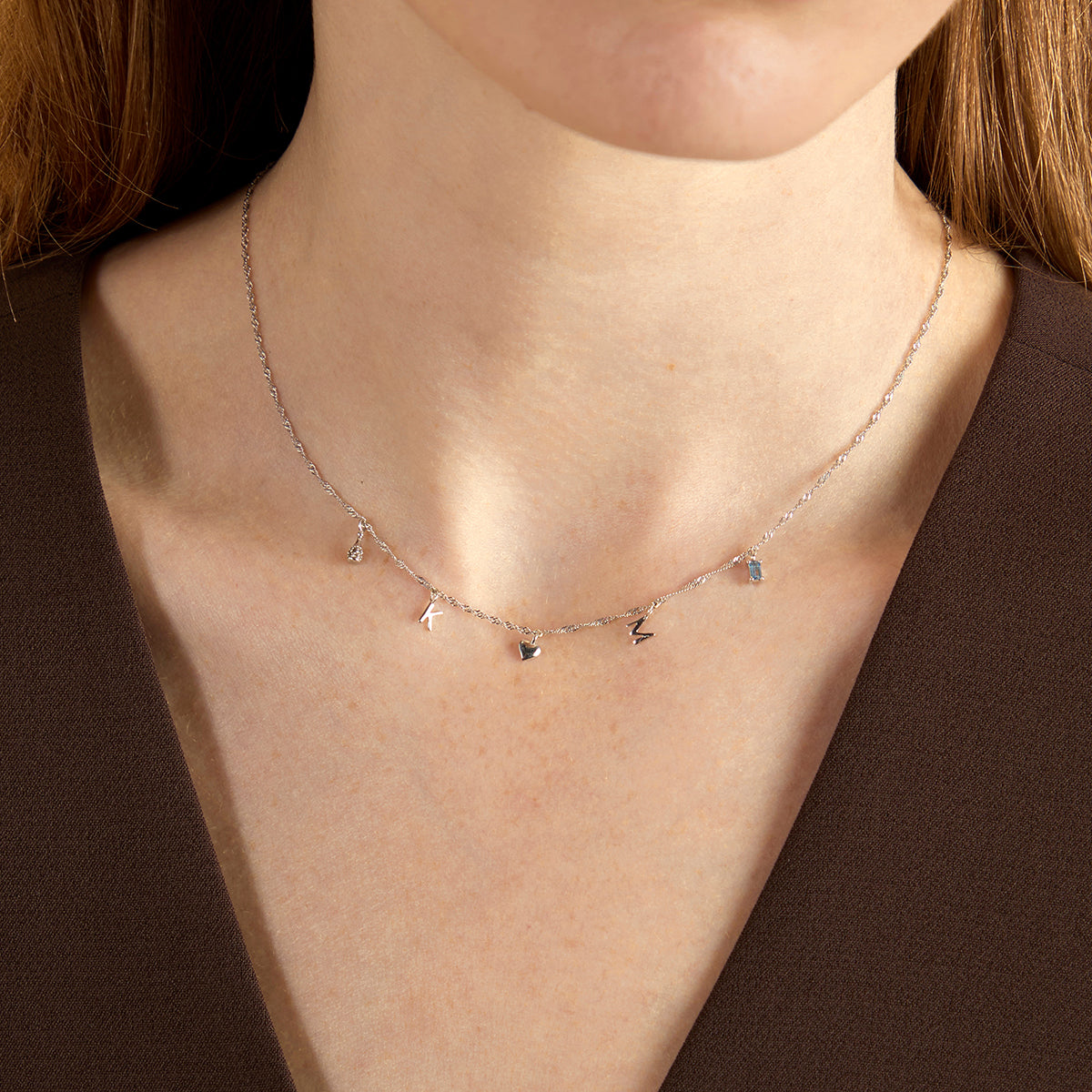 Lab Blue Spinel Baguette Welding Charm-Astrid &amp; Miyu