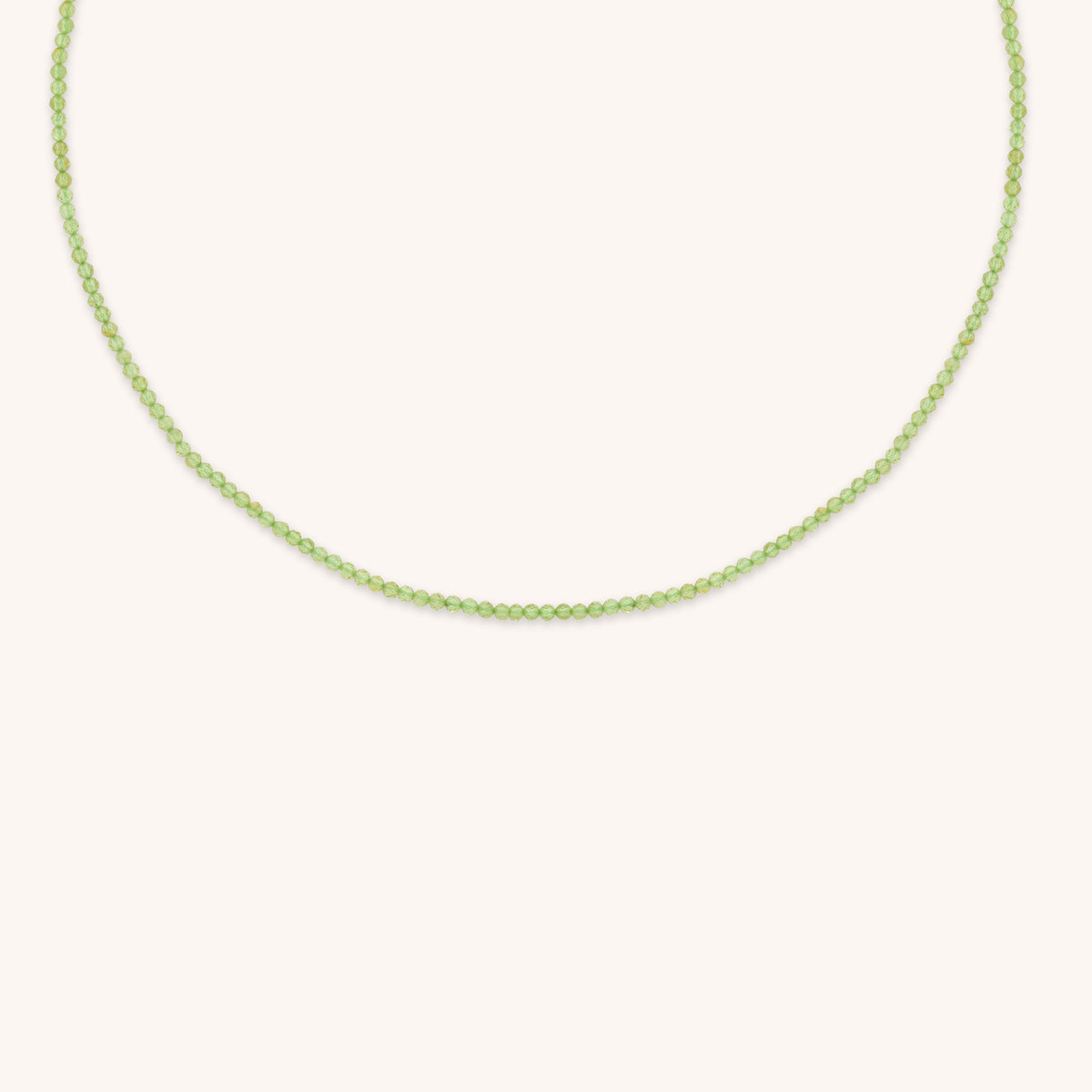 Peridot August Beaded Necklace in Solid Gold-Astrid &amp; Miyu