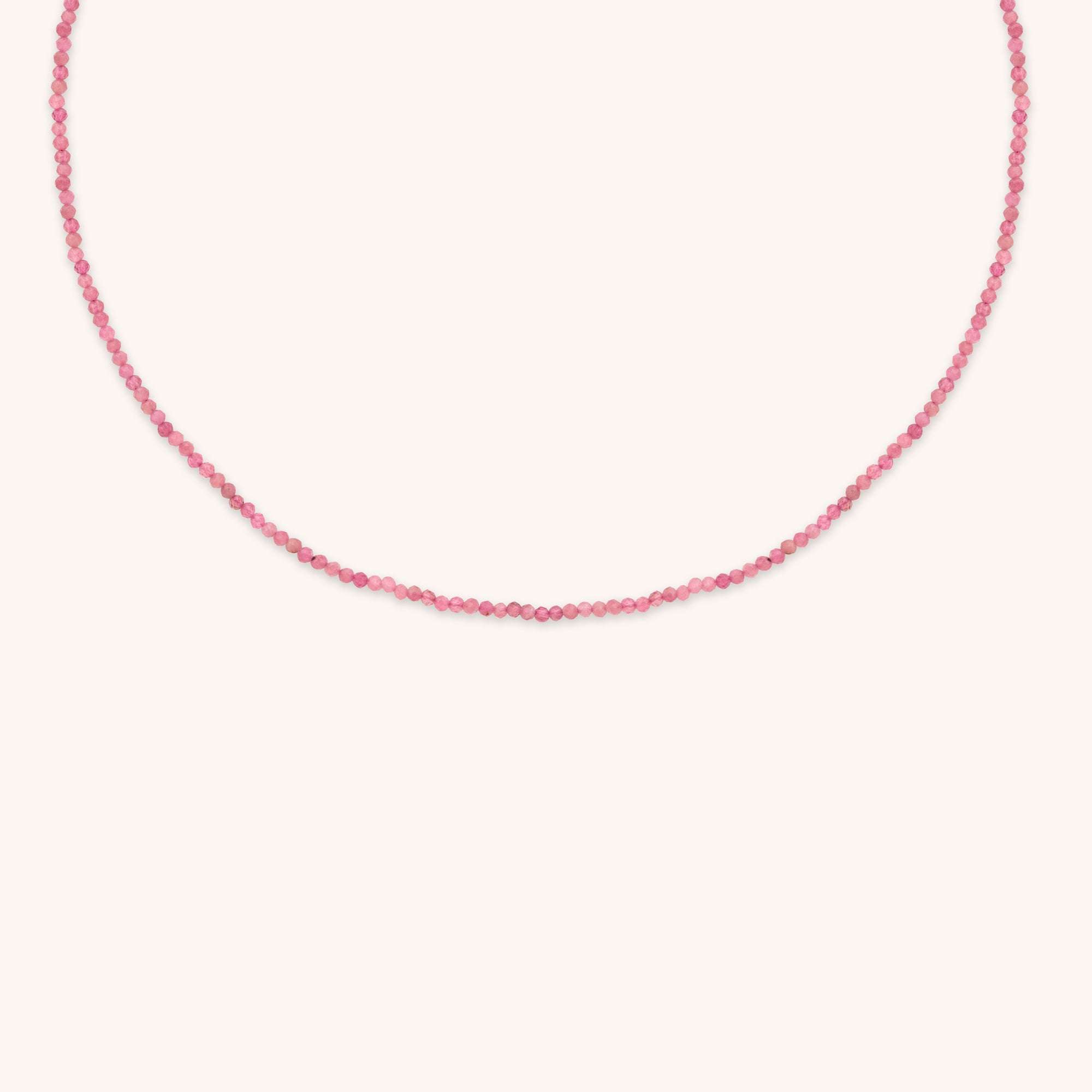 Tourmaline October Beaded Necklace in Solid Gold-Astrid &amp; Miyu