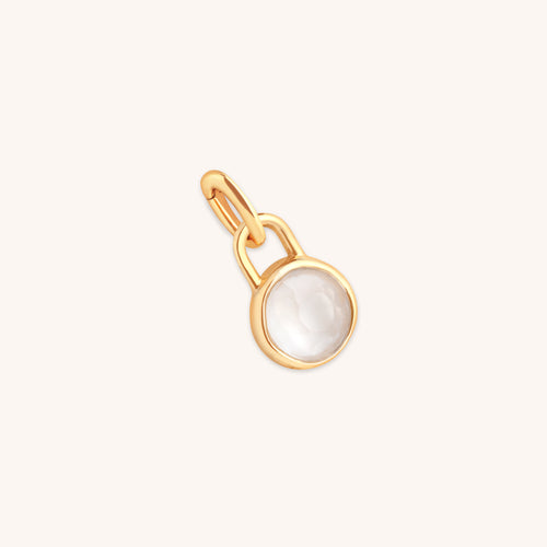 Moonstone June Clip Charm in Gold-Astrid &amp; Miyu