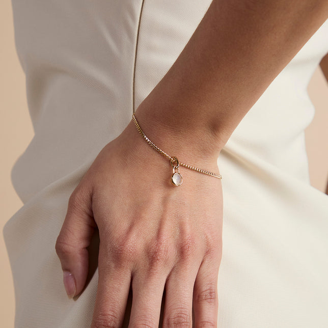 Moonstone June Clip Charm in Gold-Astrid & Miyu