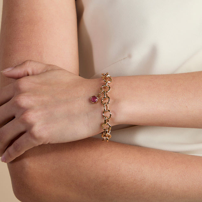 Tourmaline October Clip Charm in Gold-Astrid & Miyu