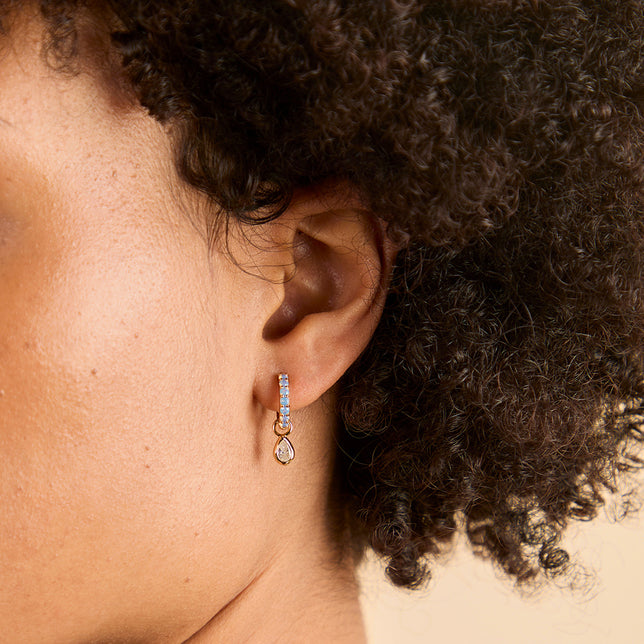 Opal & Pear Charm Huggies-Astrid & Miyu