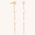 Pearl Chain Drop Studs-Astrid &amp; Miyu