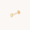 Molten Piercing Stud in Solid Gold-Astrid &amp; Miyu