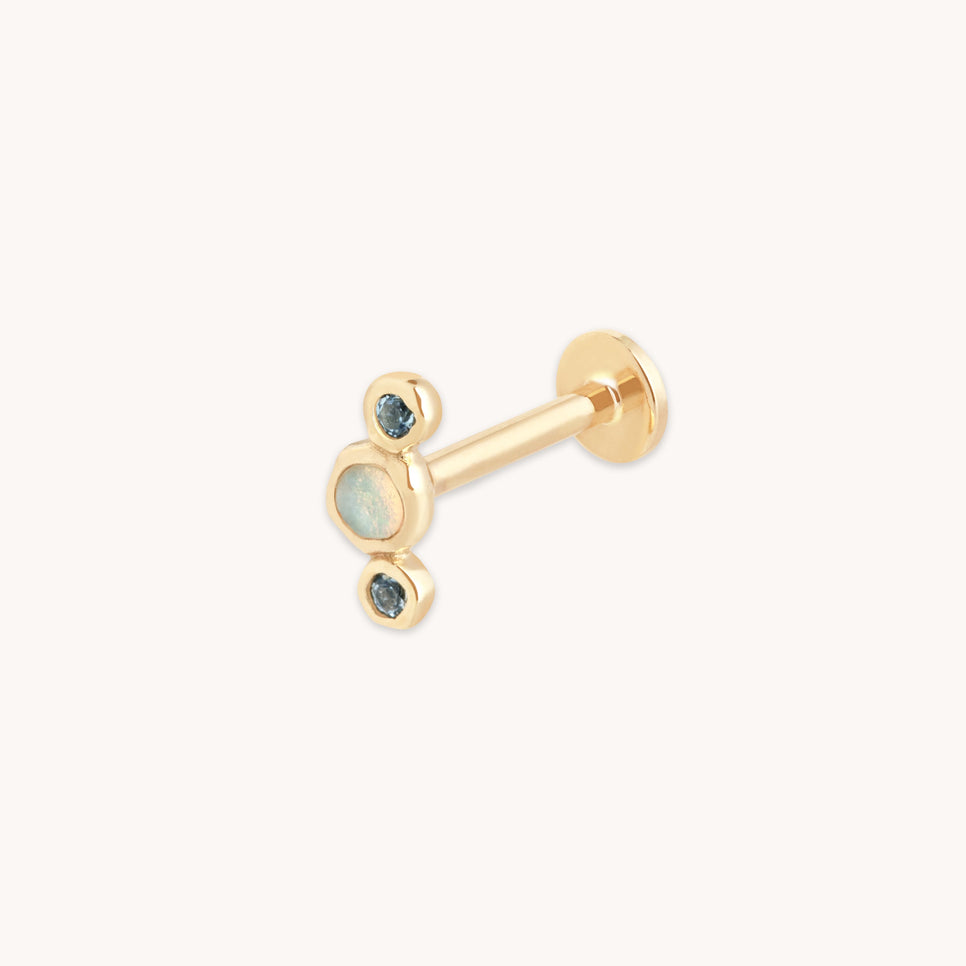 Molten Opal Cluster Piercing Stud in Solid Gold-Astrid &amp; Miyu