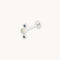 Molten Opal Cluster Piercing Stud in Solid White Gold-Astrid &amp; Miyu