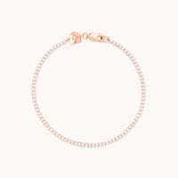 Tennis Chain Bracelet in Rose Gold-Astrid & Miyu