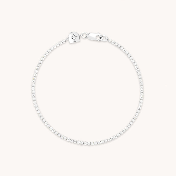 Tennis Chain Bracelet in Silver-Astrid &amp; Miyu