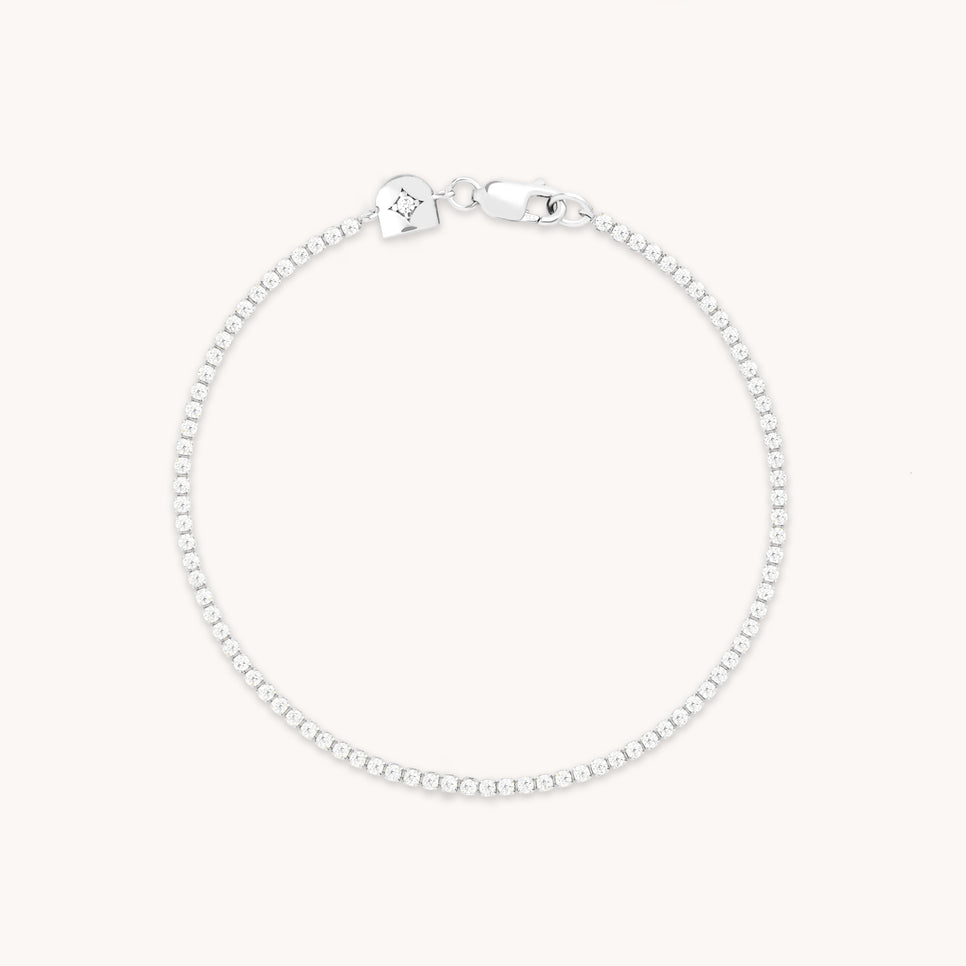 Tennis Chain Bracelet in Silver-Astrid &amp; Miyu