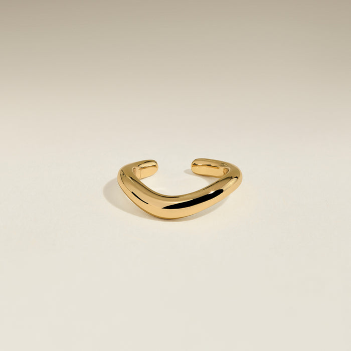 Wave Ear Cuff in Gold-Astrid &amp; Miyu