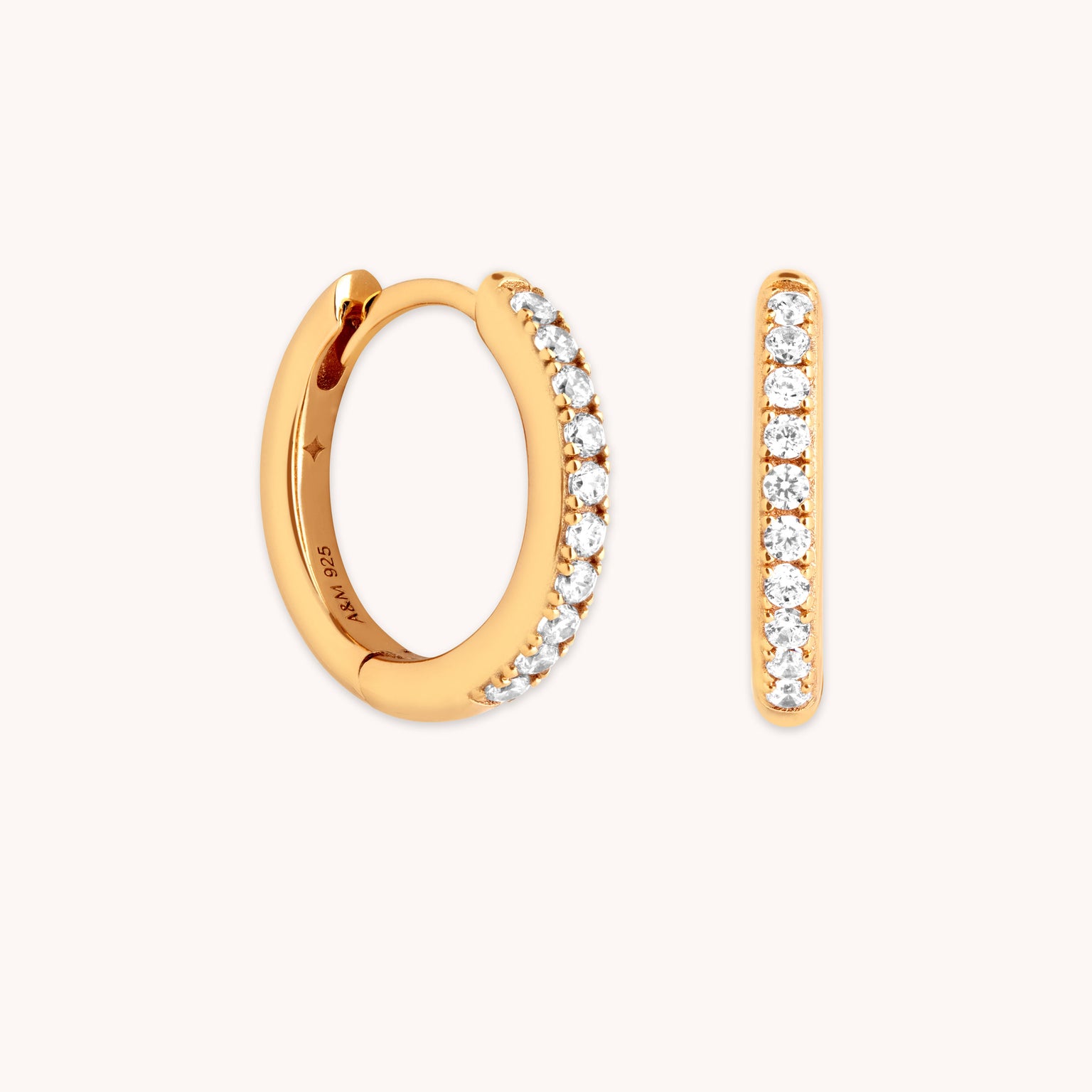 Essential Crystal Small Hoops in Gold-Astrid &amp; Miyu