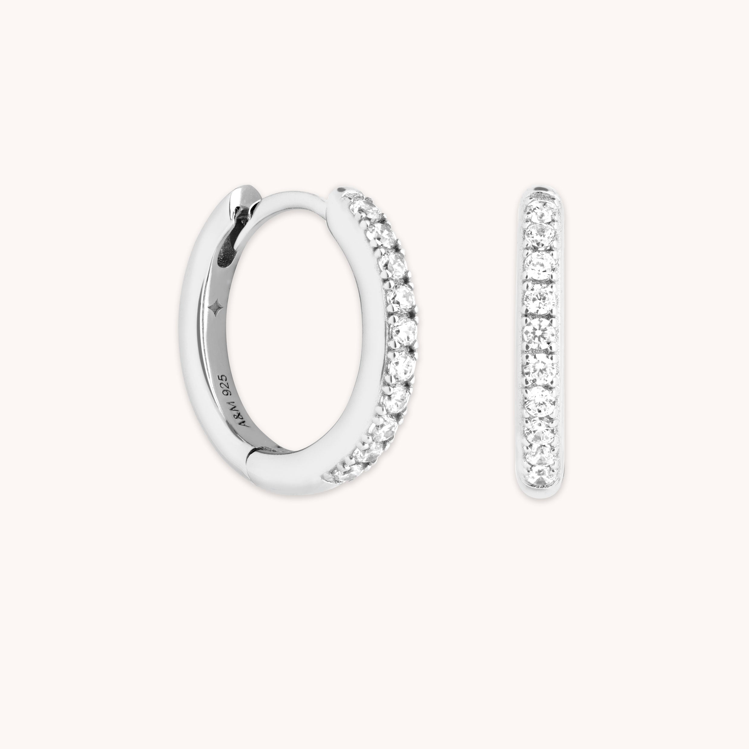 Essential Crystal Small Hoops in Silver-Astrid &amp; Miyu