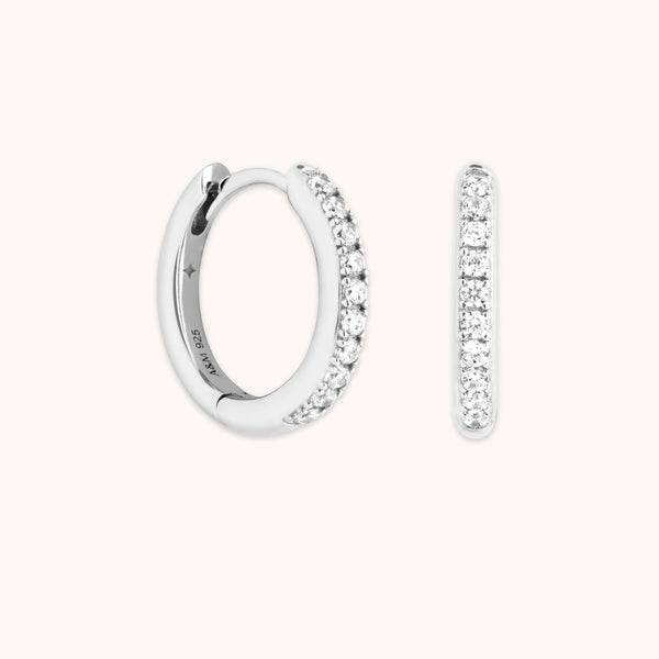 Essential Crystal Small Hoops in Silver-Astrid &amp; Miyu