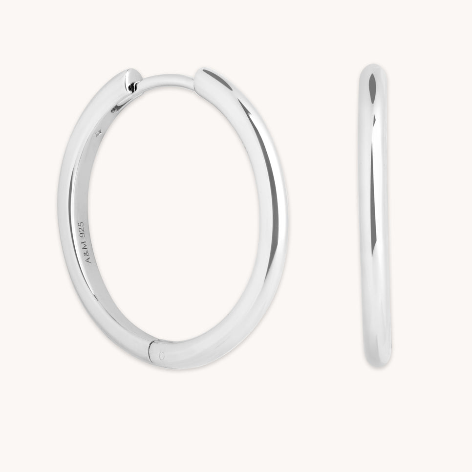 Essential Large Hoops in Silver-Astrid &amp; Miyu