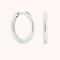 Essential Medium Hoops in Silver-Astrid &amp; Miyu