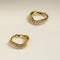 Wave Crystal Huggies in Gold