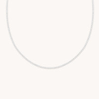 Tennis Chain Necklace in Silver-Astrid & Miyu