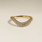 Wave Crystal Ring in Gold