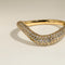 Wave Crystal Ring in Gold