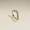 Wave Crystal Ring in Gold