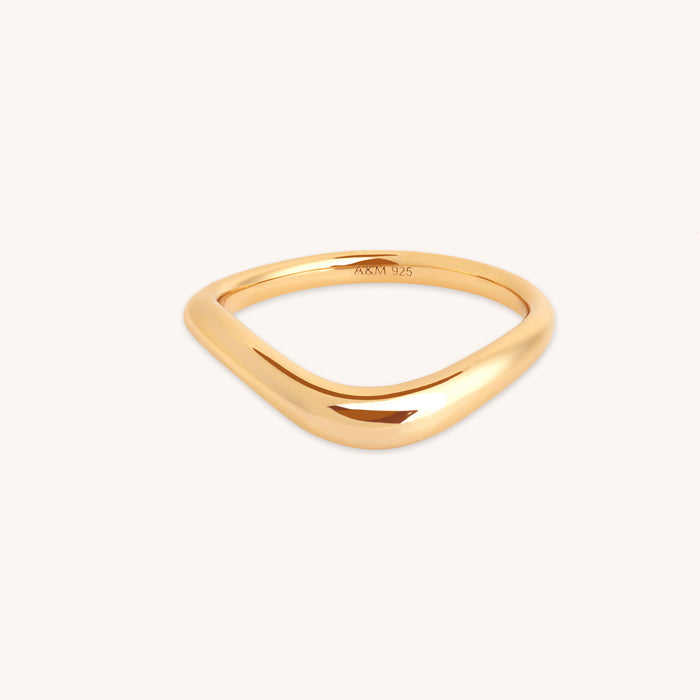 Wave Ring in Gold-Astrid &amp; Miyu