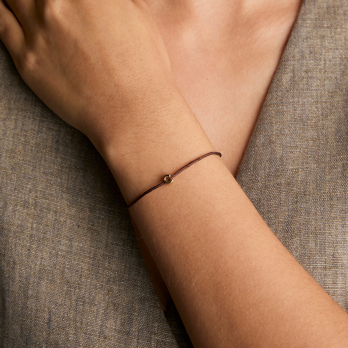 C Initial Click Charm in Solid Gold-Astrid &amp; Miyu