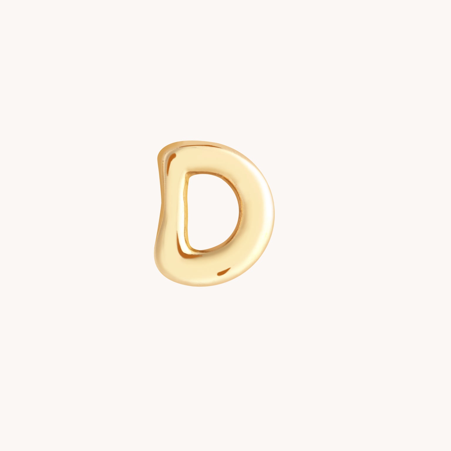 D Initial Click Charm in Solid Gold-Astrid &amp; Miyu