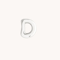 D Initial Click Charm in Solid White Gold-Astrid &amp; Miyu