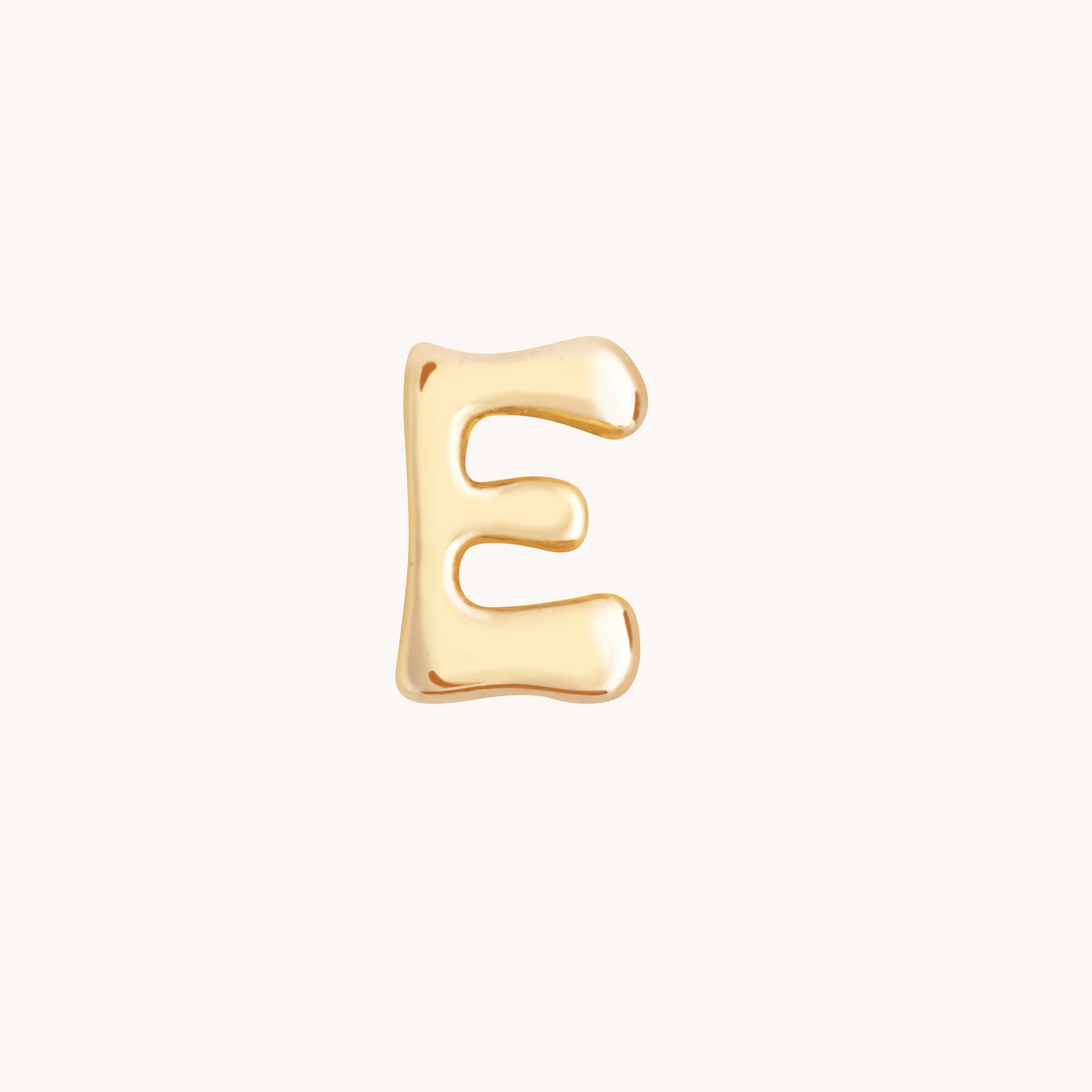 E Initial Click Charm in Solid Gold-Astrid &amp; Miyu