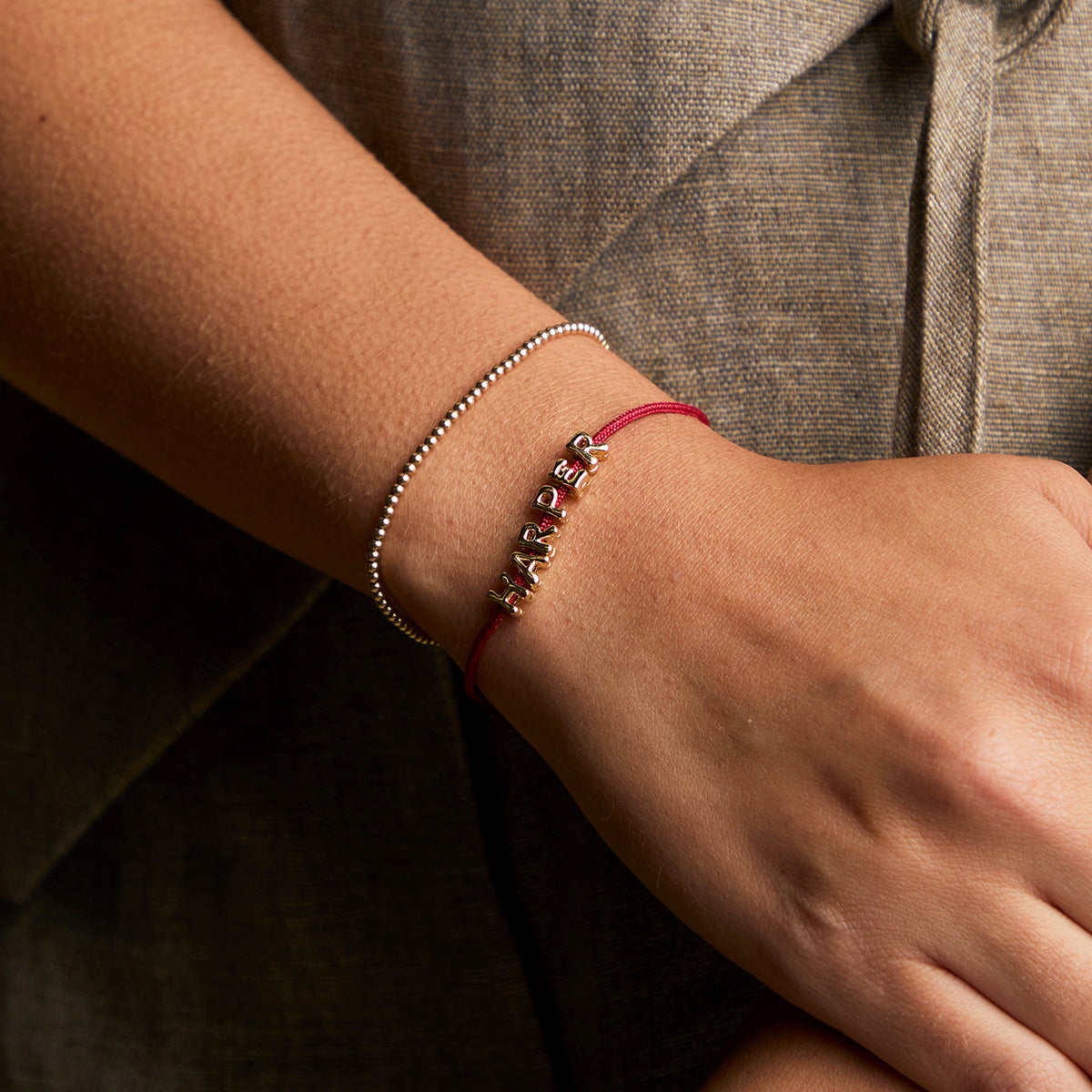 E Initial Click Charm in Solid Gold-Astrid &amp; Miyu