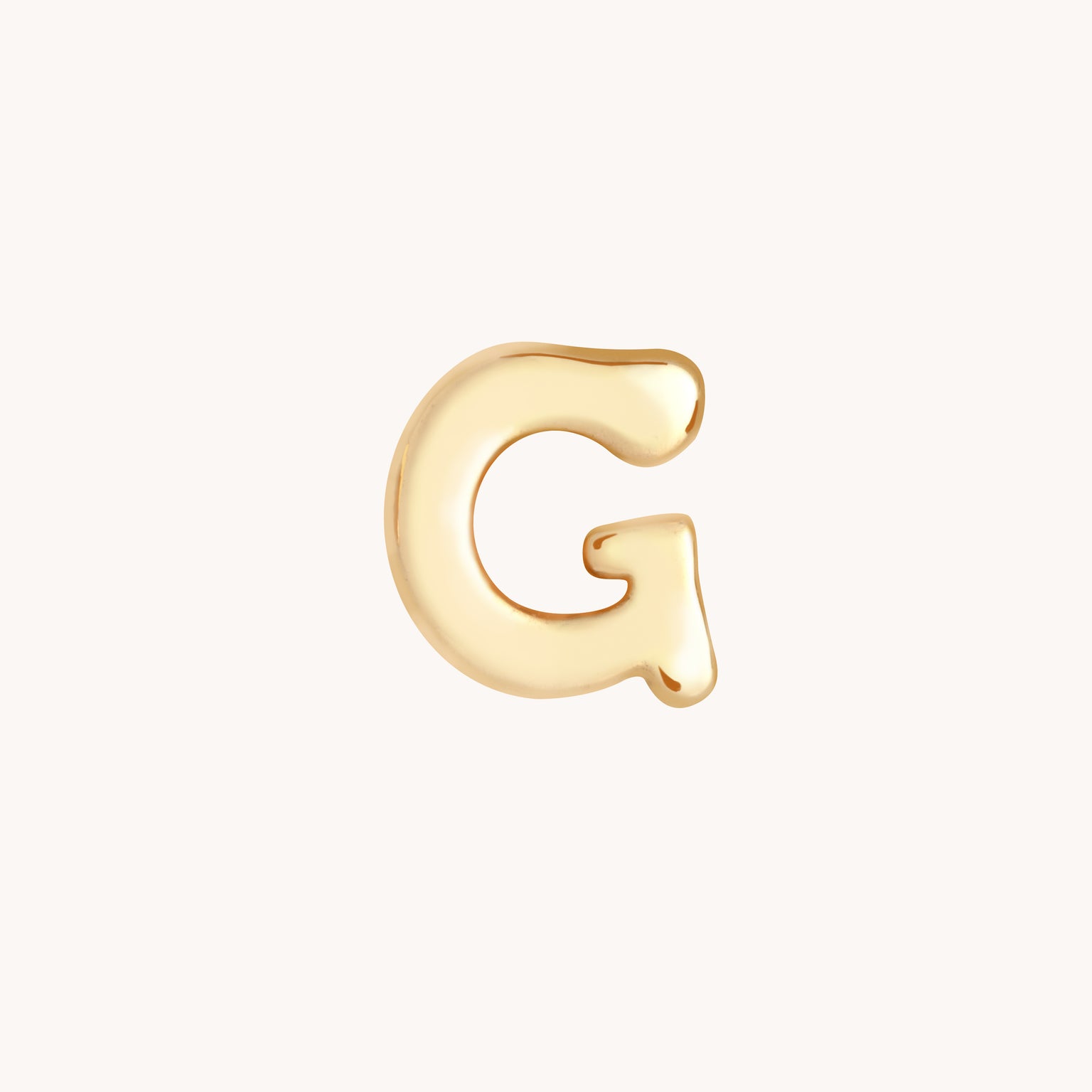 G Initial Click Charm in Solid Gold-Astrid &amp; Miyu