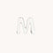 M Initial Click Charm in Solid White Gold-Astrid &amp; Miyu