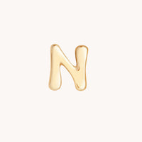 N Initial Click Charm in Solid Gold-Astrid &amp; Miyu