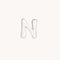 N Initial Click Charm in Solid White Gold-Astrid &amp; Miyu