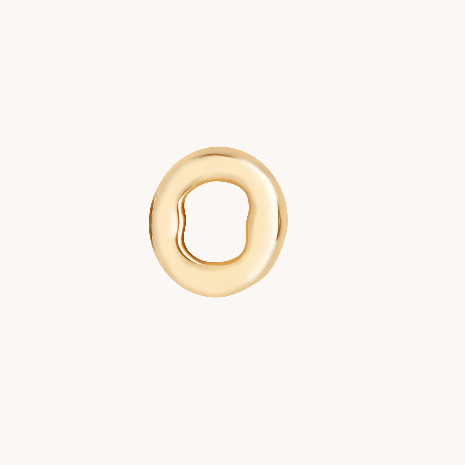 O Initial Click Charm in Solid Gold-Astrid &amp; Miyu