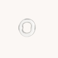 O Initial Click Charm in Solid White Gold-Astrid &amp; Miyu