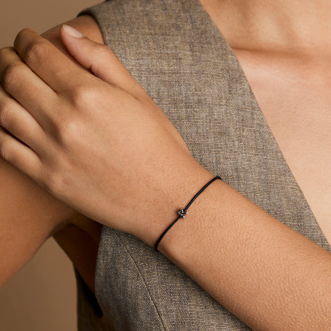 R Initial Click Charm in Solid White Gold-Astrid & Miyu