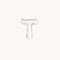 T Initial Click Charm in Solid White Gold-Astrid &amp; Miyu