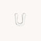 U Initial Click Charm in Solid White Gold-Astrid &amp; Miyu