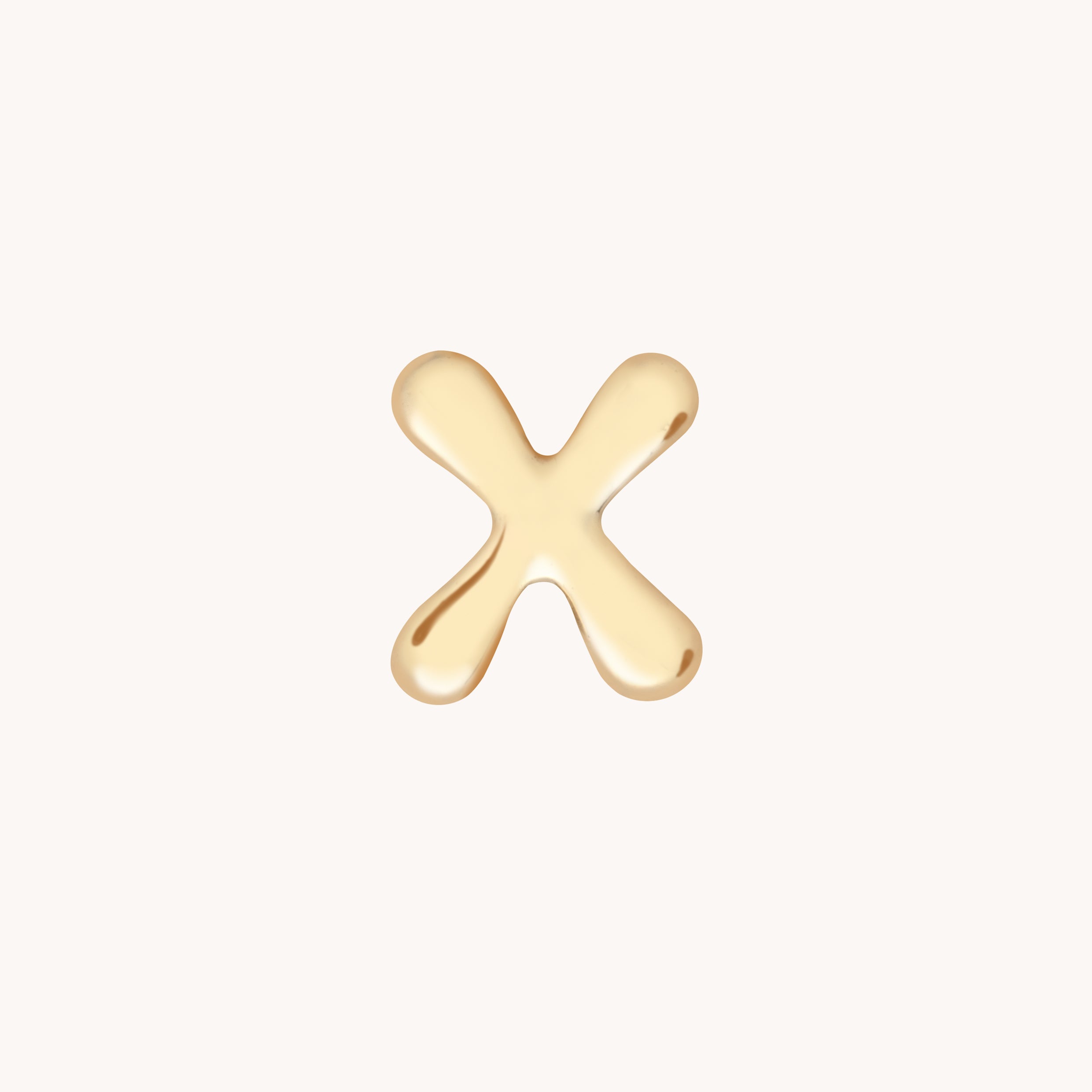 X Initial Click Charm in Solid Gold-Astrid &amp; Miyu