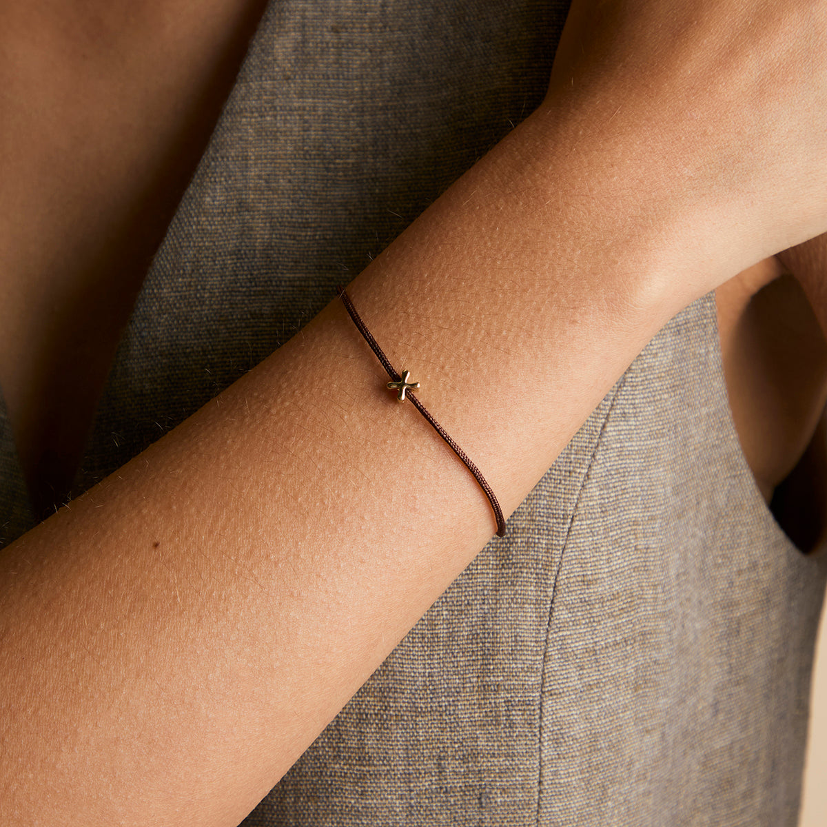 X Initial Click Charm in Solid Gold-Astrid &amp; Miyu