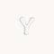 Y Initial Click Charm in Solid White Gold-Astrid &amp; Miyu