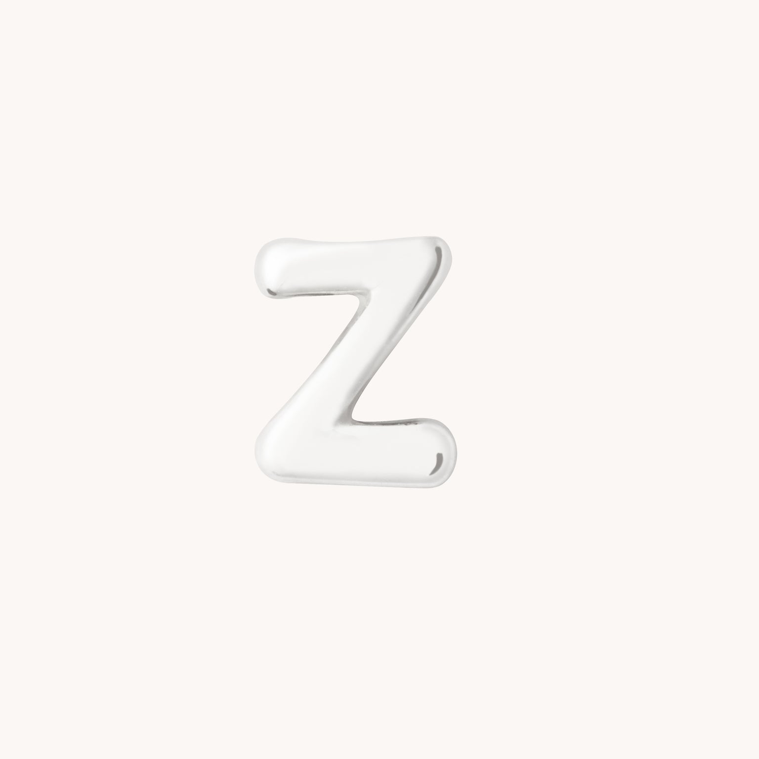 Z Initial Click Charm in Solid White Gold-Astrid &amp; Miyu