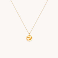 Molten Coin Pendant in Solid Gold-Astrid &amp; Miyu