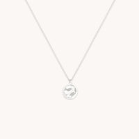 Molten Coin Pendant in Solid White Gold-Astrid &amp; Miyu
