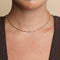 Molten Bar Chain Necklace in Solid Gold-Astrid &amp; Miyu
