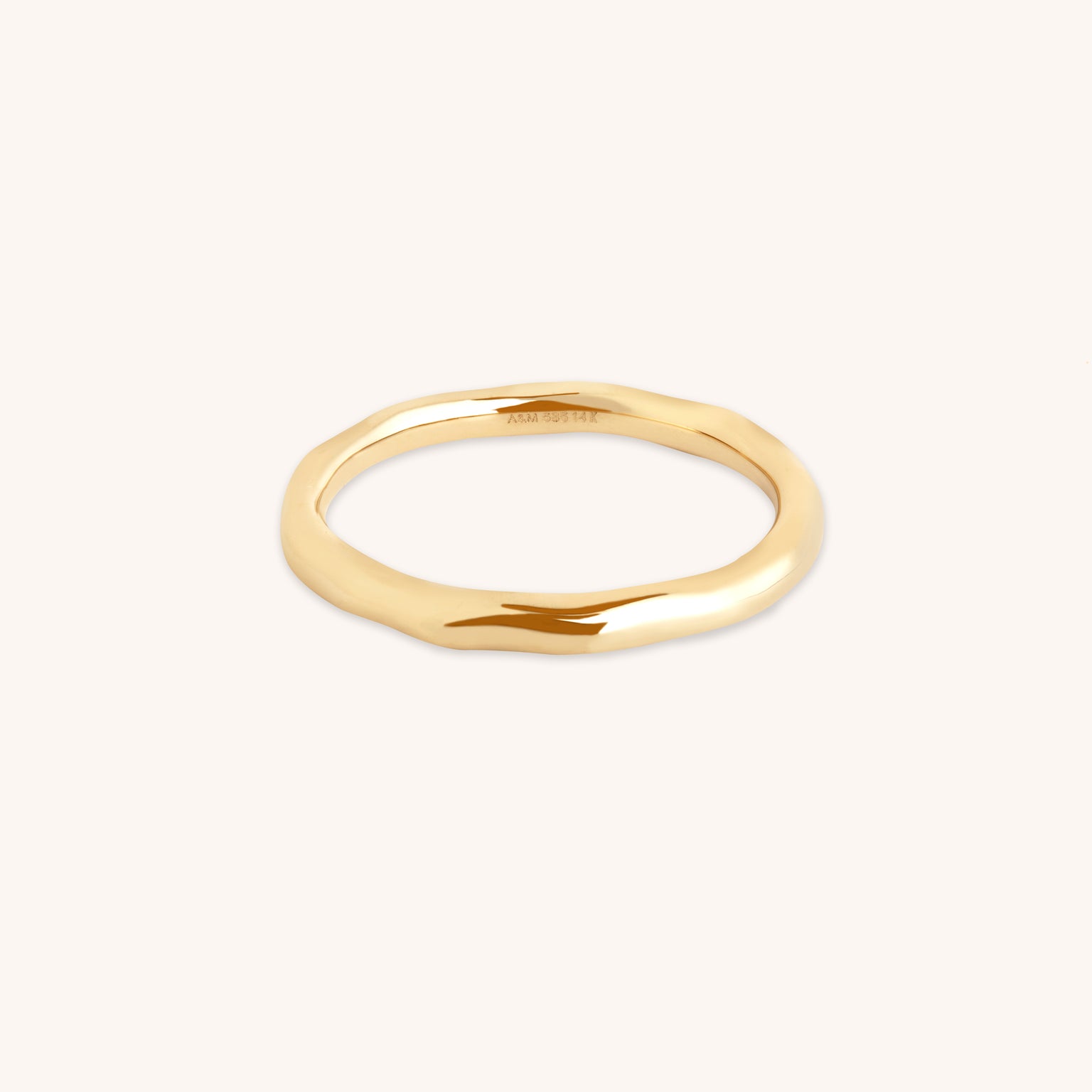 Molten Band Ring in Solid Gold-Astrid &amp; Miyu