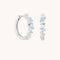 Moonstone Cluster Hoops in Silver-Astrid &amp; Miyu